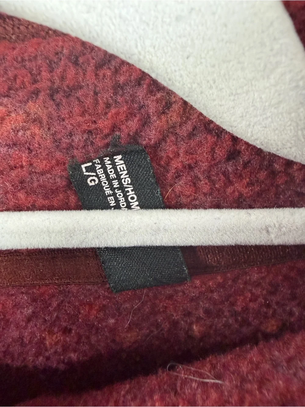 The North Face Maroon Red Aztec 1/4 Zip Fleece Men Size Large